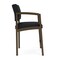 Lesro Lenox Steel Hip Chair Metal Frame, Bronze, MD Black Upholstery LS1161 - alternate 2